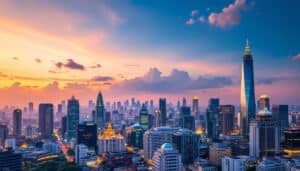 explorez la spectaculaire skyline de bangkok, véritable emblème de la modernité thaïlandaise. découvrez ses gratte-ciels emblématiques, son architecture innovante et la vie animée qui anime cette métropole dynamique.