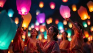 plongez dans l'enchantement du festival des lanternes en thaïlande. découvrez les traditions fascinantes et les réjouissances colorées qui illuminent le ciel nocturne, créant une atmosphère magique inoubliable. rejoignez-nous pour célébrer cette expérience culturelle unique !