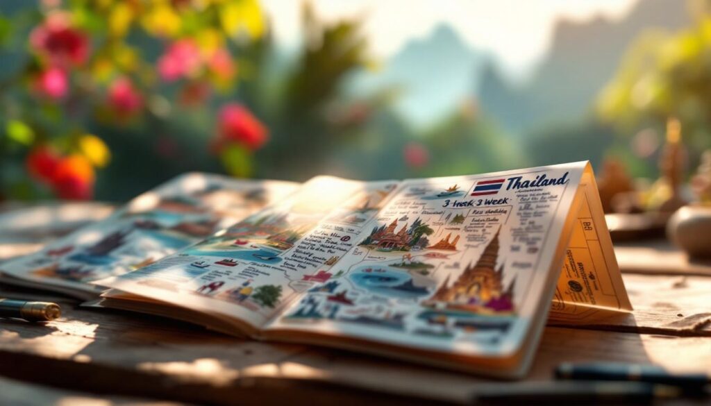 découvrez notre itinéraire détaillé de 3 semaines pour explorer la thaïlande, mêlant culture, nature et plages idylliques. parfait pour les voyageurs en quête d'aventure et de dépaysement, ce guide vous accompagne à travers les incontournables et les trésors cachés du pays du sourire.