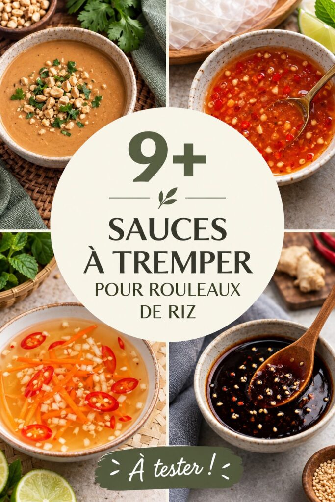 Un plat de rouleaux de printemps accompagnés de délicieuses sauces variées, parfait pour une dégustation conviviale.