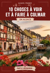 Vue panoramique de Colmar avec ses maisons à colombages typiques et ses canaux.