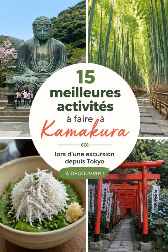 Vue du Grand Bouddha de Kamakura, une des attractions phare lors d'une excursion depuis Tokyo.