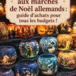 Un marché de Noël en Allemagne avec des stands illuminés et des produits traditionnels.