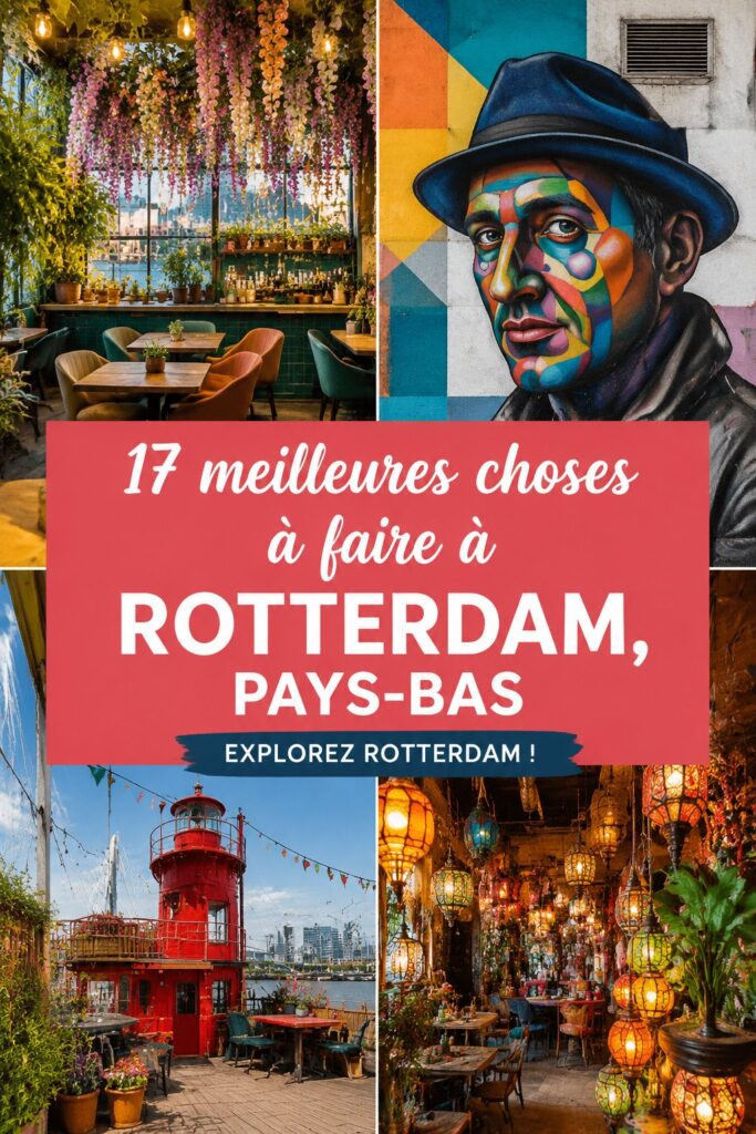 Vue panoramique de Rotterdam avec ses bâtiments modernes et son port