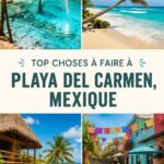 Playa del Carmen avec ses plages de sable et ses palmiers.