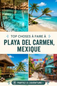 Playa del Carmen avec ses plages de sable et ses palmiers.