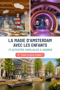 Vue d'Amsterdam avec des enfants jouant dans un parc