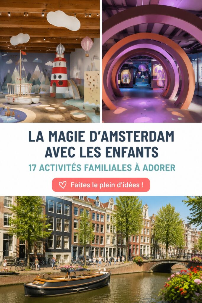 Vue d'Amsterdam avec des enfants jouant dans un parc