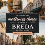 Vue panoramique de Breda, aux Pays-Bas, avec ses canaux et son architecture historique.