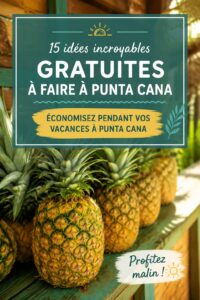 Plage de Punta Cana avec des palmiers et des vacanciers.