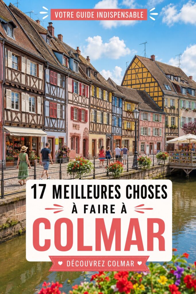 Vue pittoresque de Colmar avec ses maisons à colombages dans le quartier de la Petite Venise.