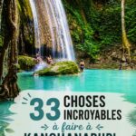 Vue panoramique des paysages naturels de Kanchanaburi en Thaïlande.