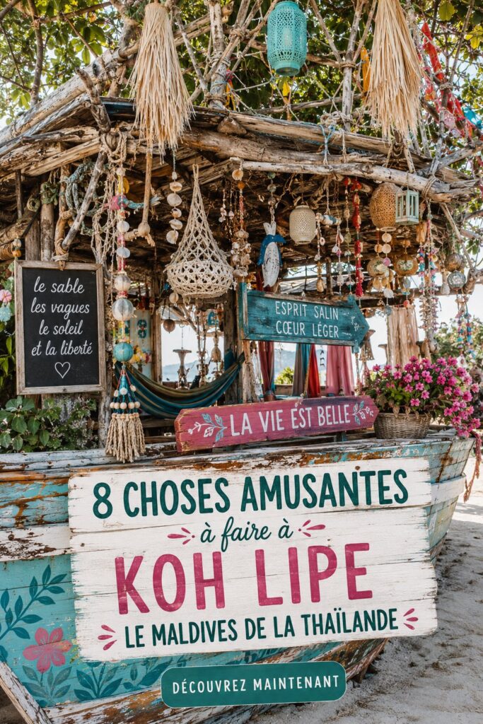 Plage de Koh Lipe avec ses eaux cristallines et son sable chaud, idéale pour la détente.