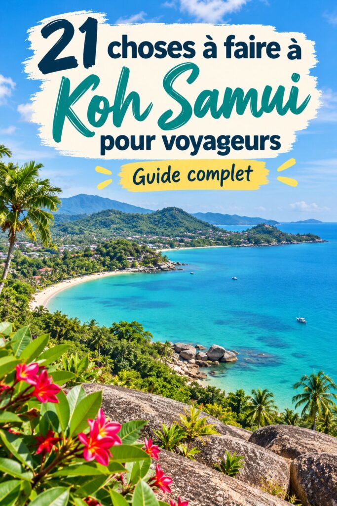 Plage de Koh Samui avec palmiers et sable fin