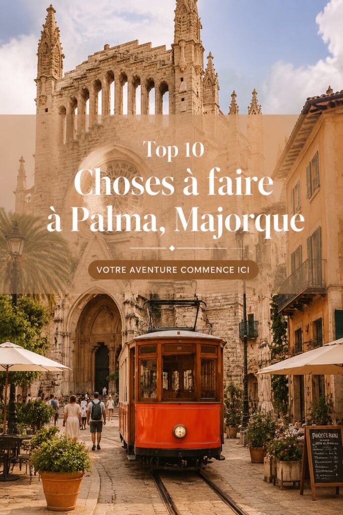 Vue panoramique de Palma, capitale de Majorque, avec sa cathédrale emblématique en arrière-plan.