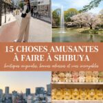 Vue panoramique sur Shibuya avec des activités en arrière-plan