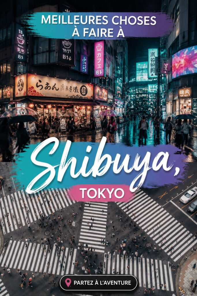 Vue animée de l'intersection de Shibuya, symbole de Tokyo et de sa culture moderne