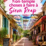 Vue de la ville de Siem Reap avec des activités culturelles vibrantes.
