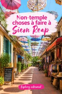 Vue de la ville de Siem Reap avec des activités culturelles vibrantes.