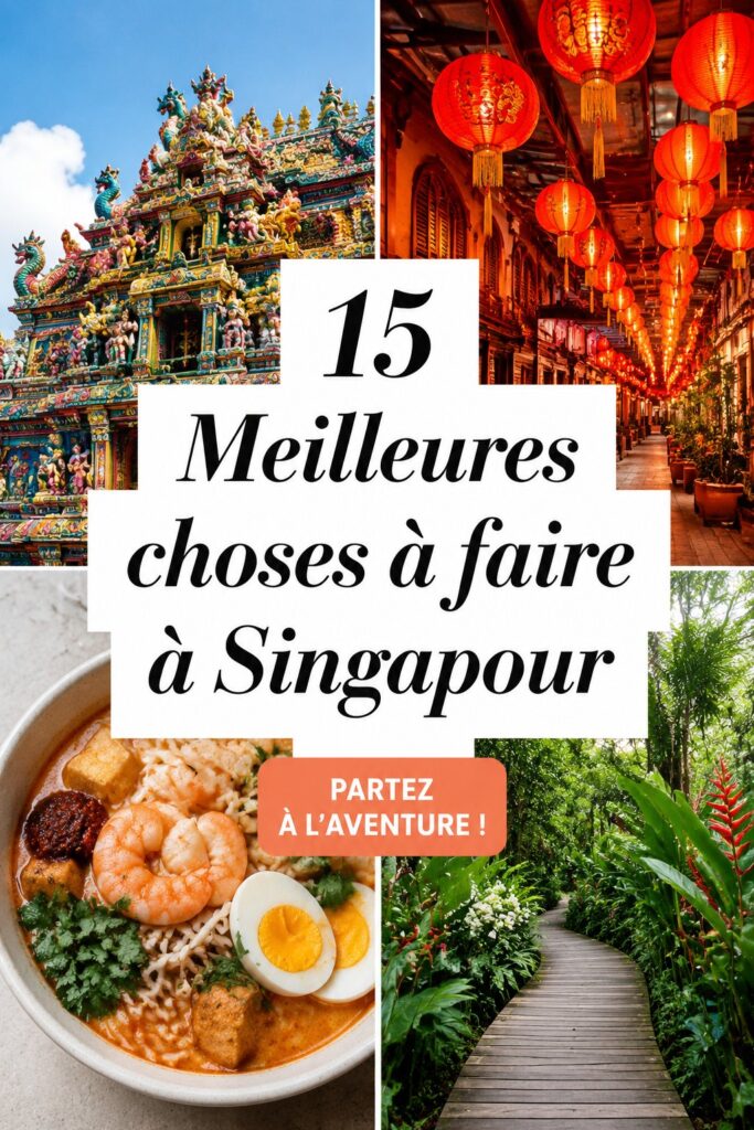 Vue panoramique de Singapour avec Marina Bay Sands et Gardens by the Bay
