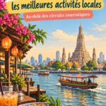 Une vue panoramique de Bangkok avec des temples et des gratte-ciels