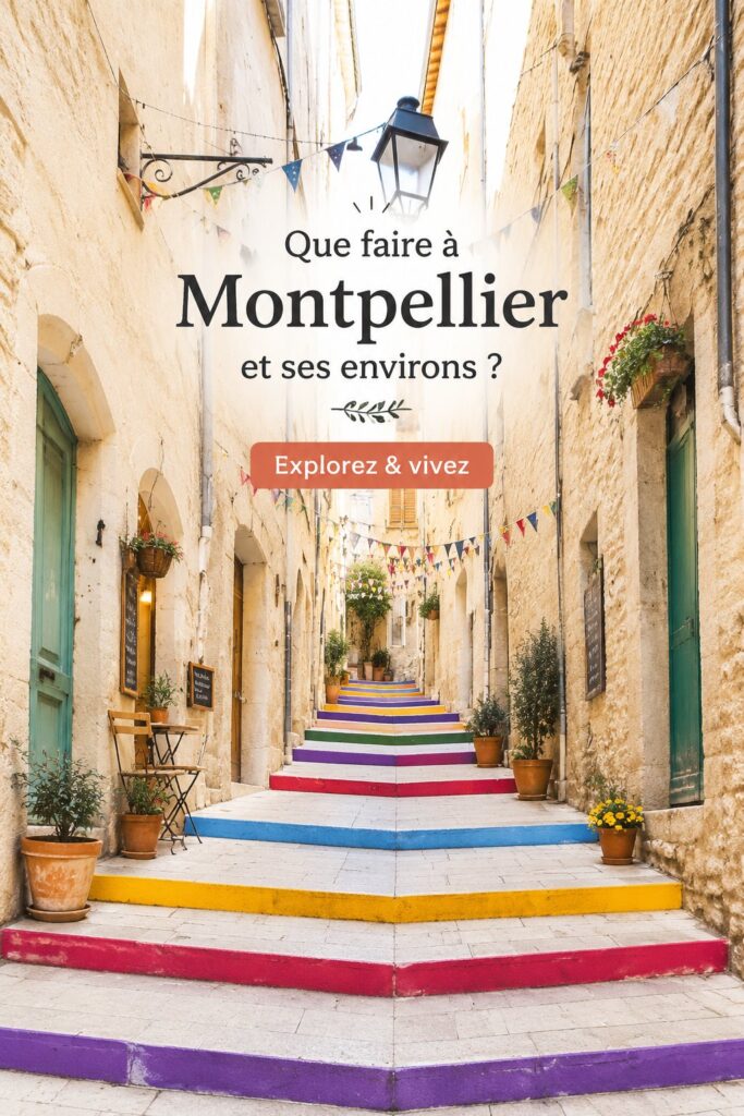 Vue panoramique de Montpellier mettant en avant l'architecture et la végétation.