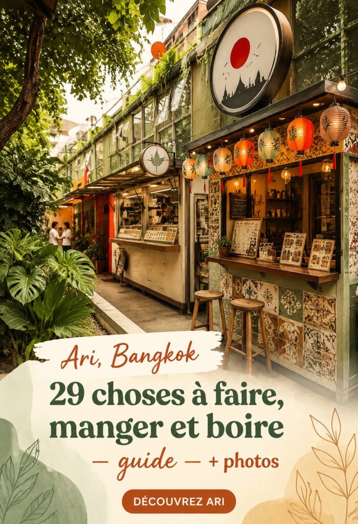 Vue panoramique du quartier d'Ari à Bangkok, célèbre pour son ambiance bohème