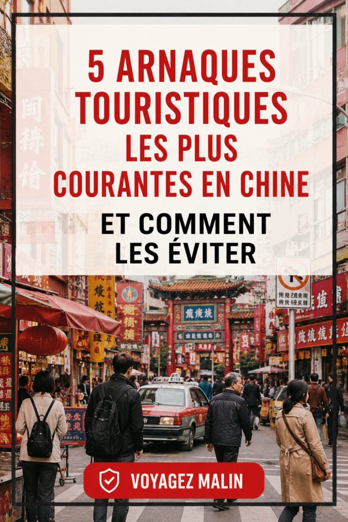 Illustration des arnaques touristiques en Chine avec des suggestions de précautions