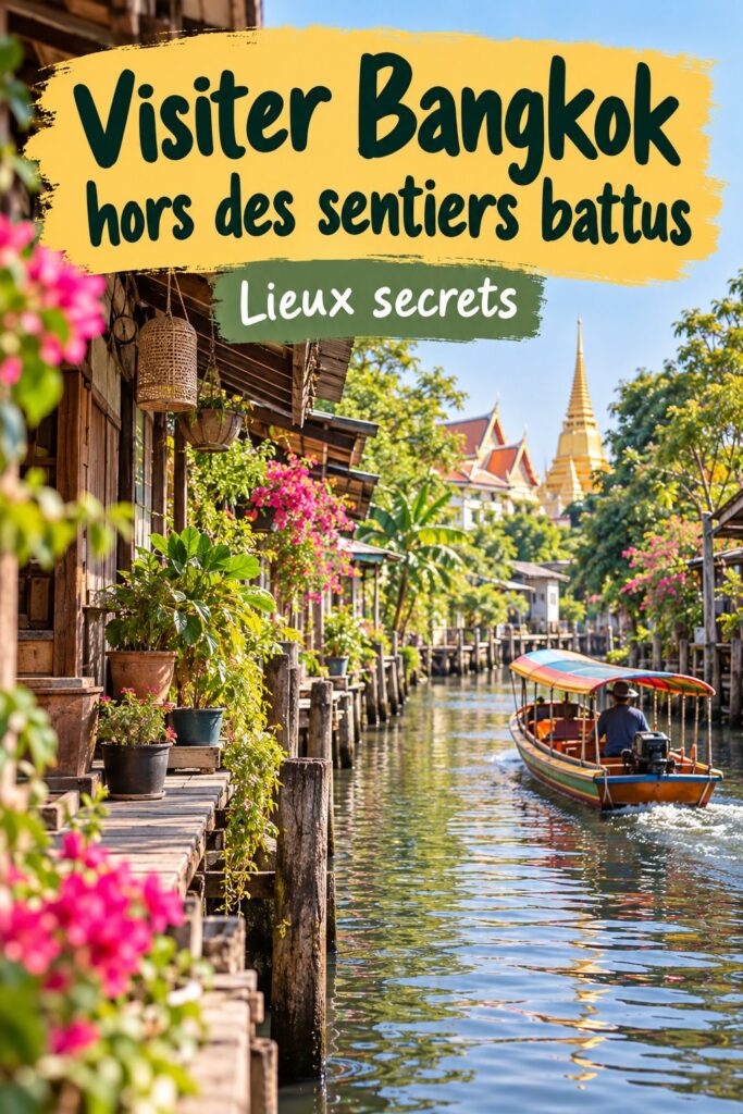 Visite de Bangkok hors des sentiers battus, avec un temple méconnu en arrière-plan.