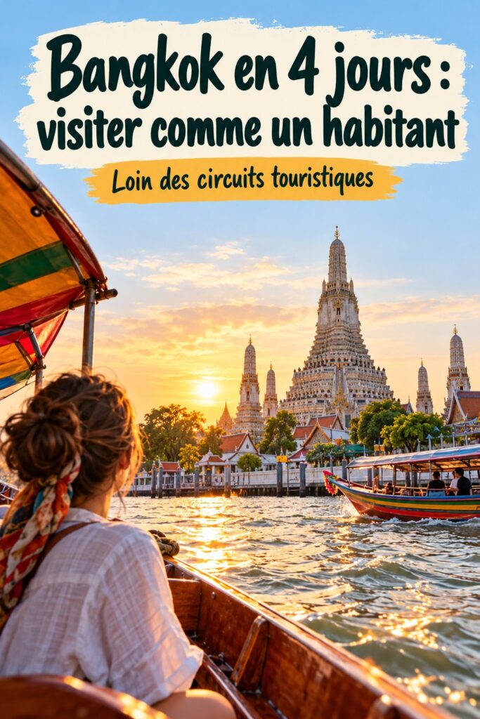 Une vue panoramique de Bangkok, révélant ses temples et gratte-ciel emblématiques.
