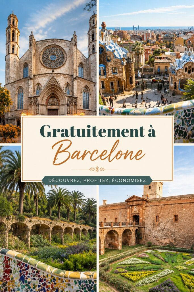Découverte de Barcelone avec un groupe d'amis, profitant des activités gratuites