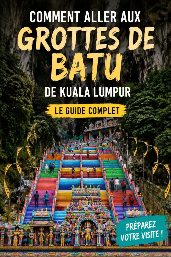 Vue des Batu Caves, un site emblématique près de Kuala Lumpur