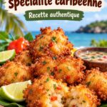 Plat de beignets de conque dorés, une spécialité caribéenne