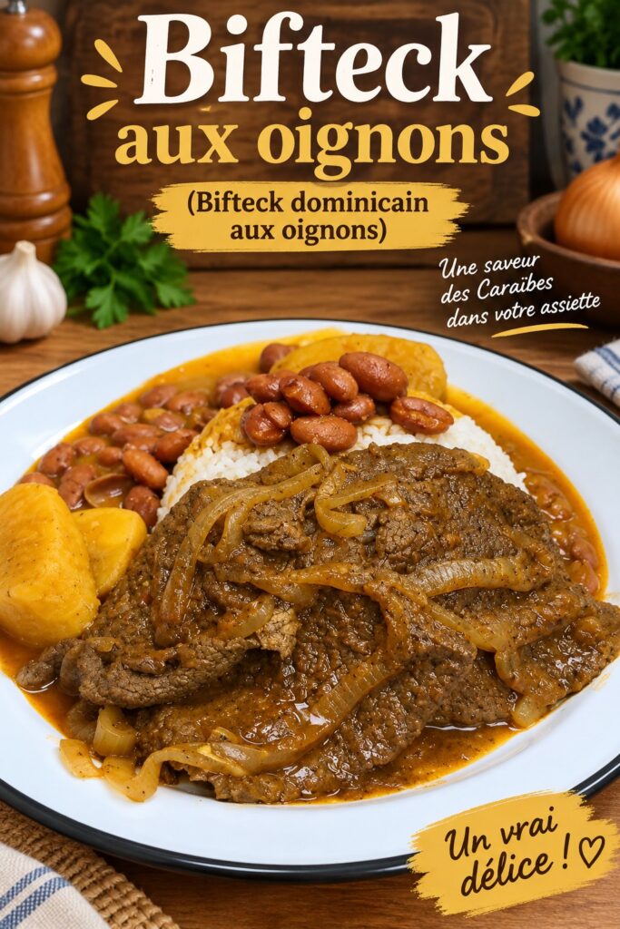 Bistec Encebollado servi avec des oignons caramélisés