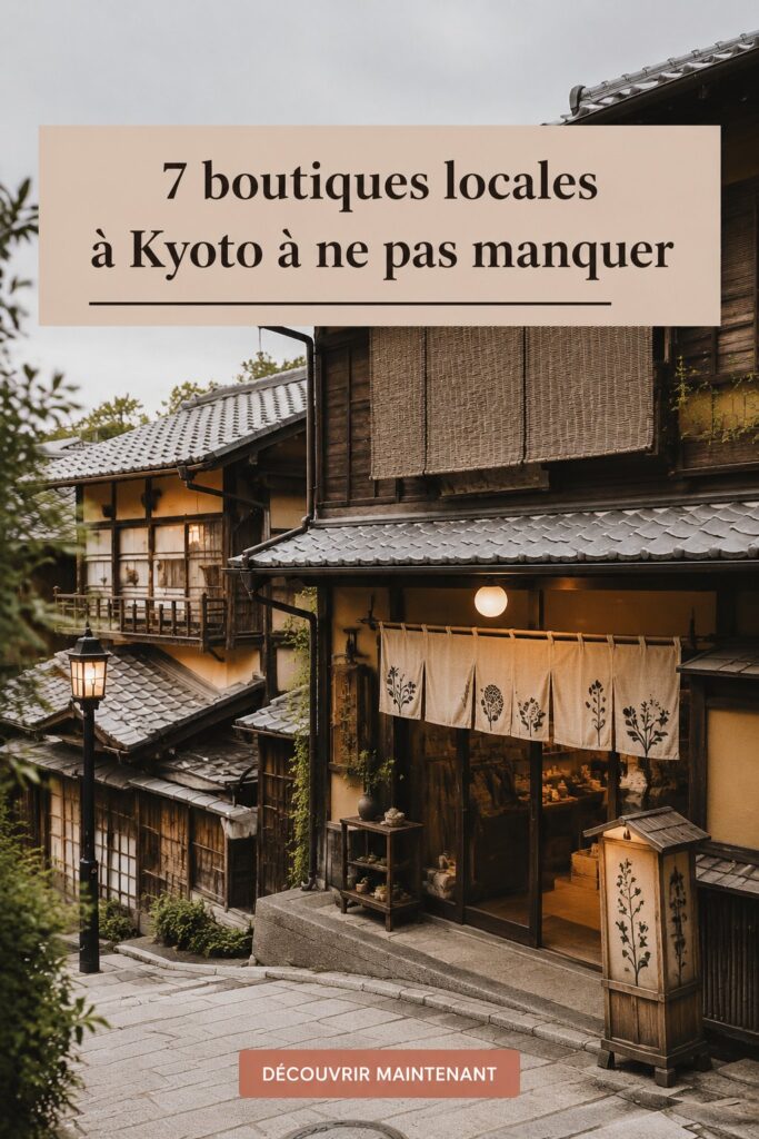 Boutiques artisanales à Kyoto avec des articles uniques.