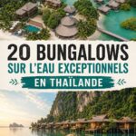 Vue spectaculaire de bungalows sur l'eau en Thaïlande, parfait pour une escapade