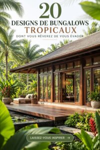 Bungalow tropical en bord de mer avec vue sur l'océan en Thaïlande.