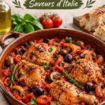 Cacciatore de poulet avec des épices et légumes frais