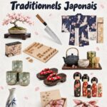 Cadeaux traditionnels japonais sur un marché local