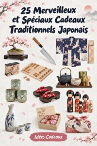 Cadeaux traditionnels japonais sur un marché local