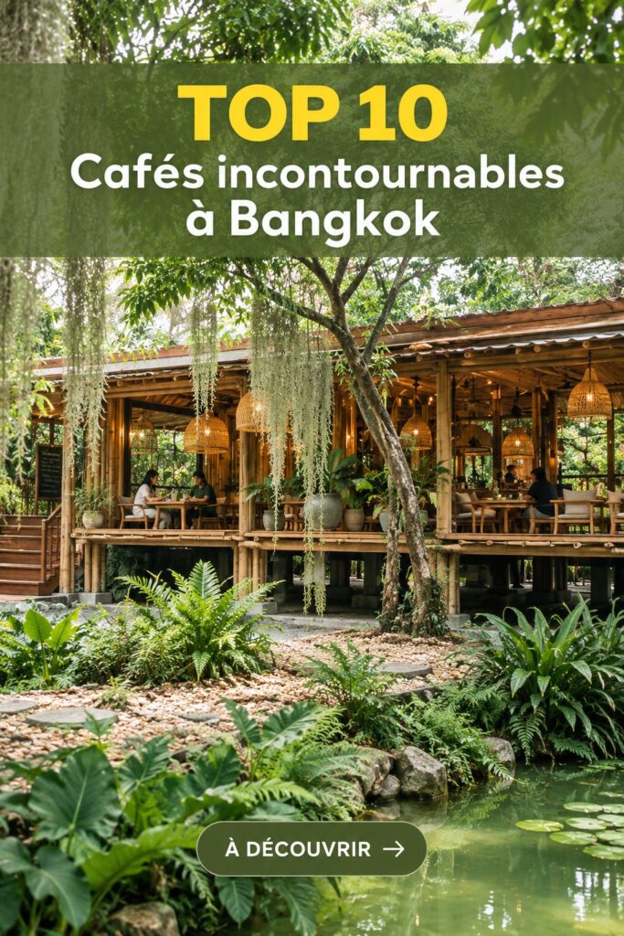 Un café cosy à Bangkok avec des gens qui se détendent autour d'une tasse de café.