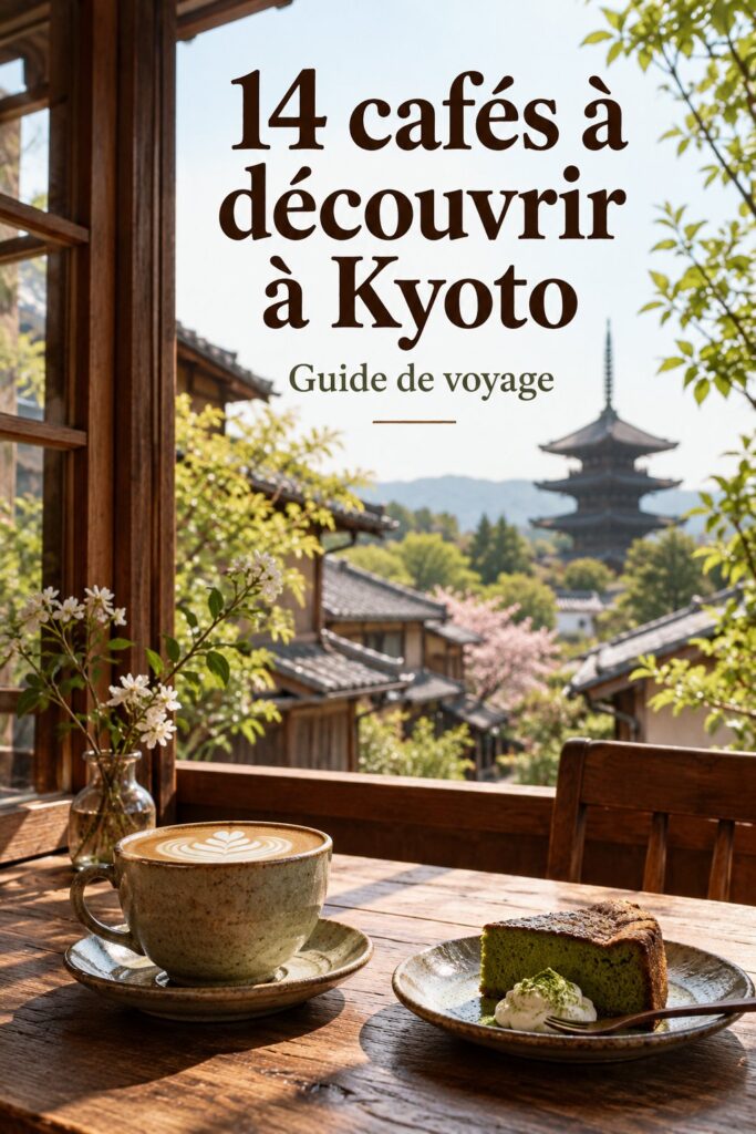 Un café traditionnel japonais à Kyoto avec des clients savourant leur boisson.