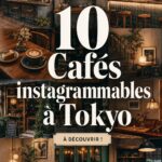 Café décoré avec des fleurs et une belle vue sur Tokyo, parfait pour Instagram