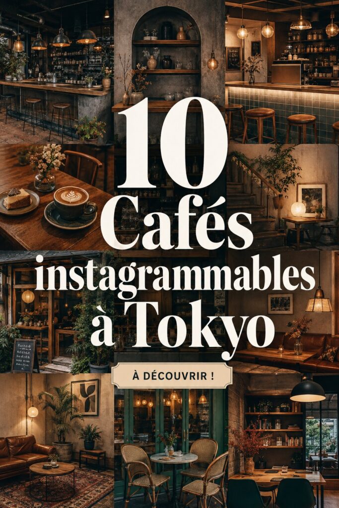 Café décoré avec des fleurs et une belle vue sur Tokyo, parfait pour Instagram