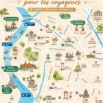Carte détaillée de Bangkok, montrant les attractions principales pour les voyageurs.