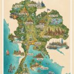Carte des lieux à visiter en Thaïlande en 2026 montrant les destinations populaires.