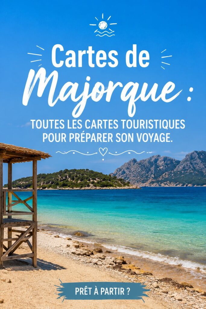 Carte touristique de Majorque montrant les principaux points d'intérêt.