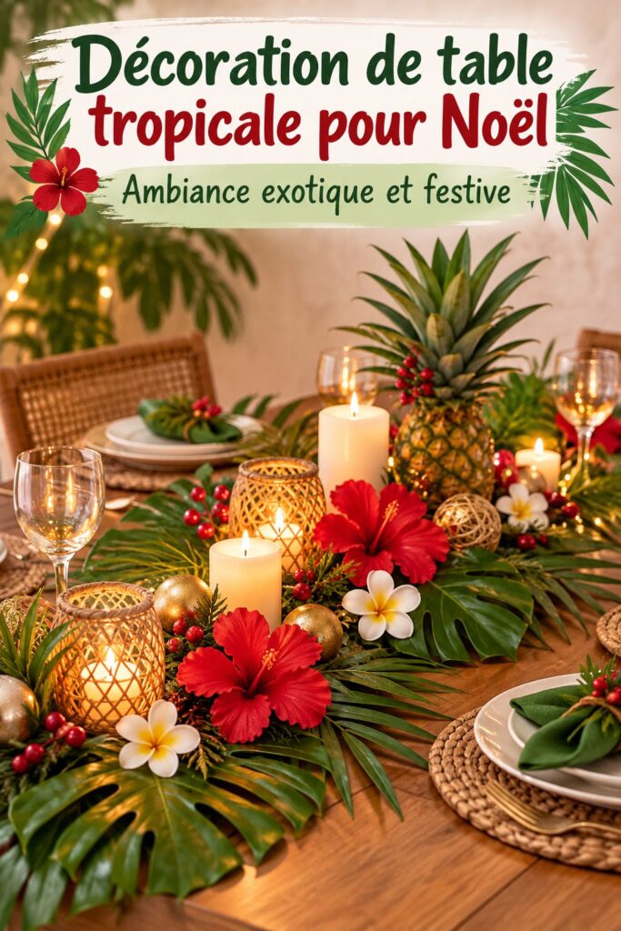 Un élégant centre de table en palmier décorant une table festive