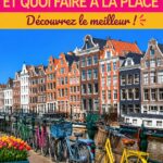 Une vue pittoresque des canaux d'Amsterdam avec des maisons typiques.