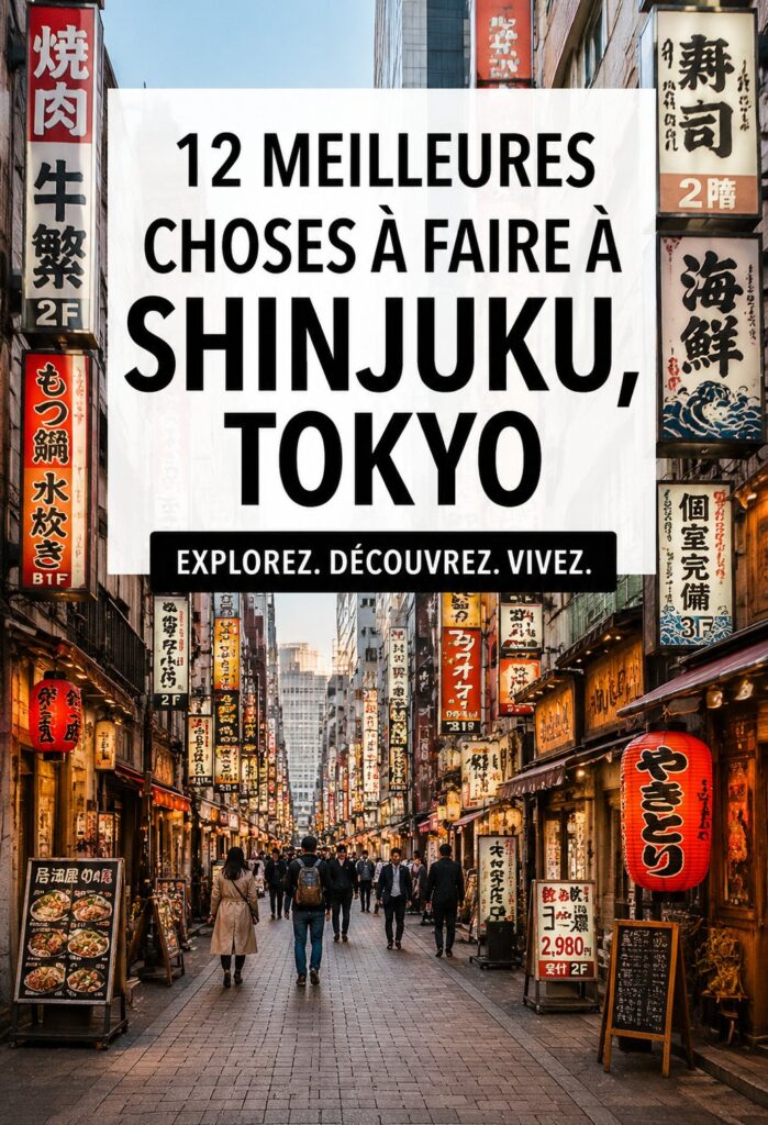 Vue panoramique du quartier animée de Shinjuku à Tokyo